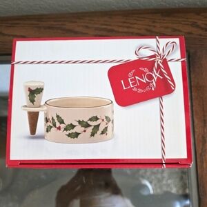 NEW Lenox Holiday Wine Coaster & Stopper Set